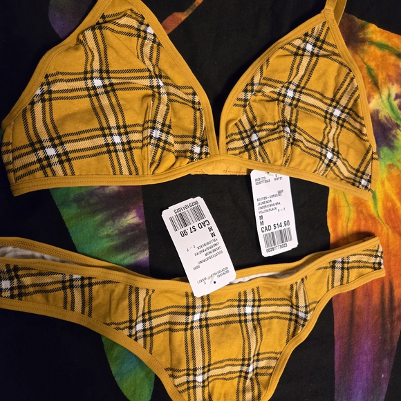 Forever 21 Mustard Plaid Bikini Bottoms - Picture 6 of 7